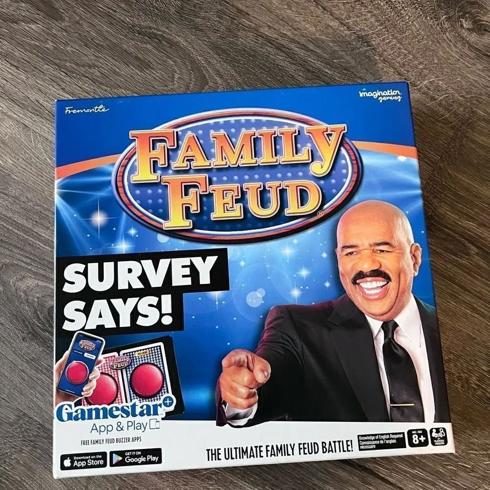 Family FEUD Survey Says Edition Card Game, Complete with Hundreds of Questions,